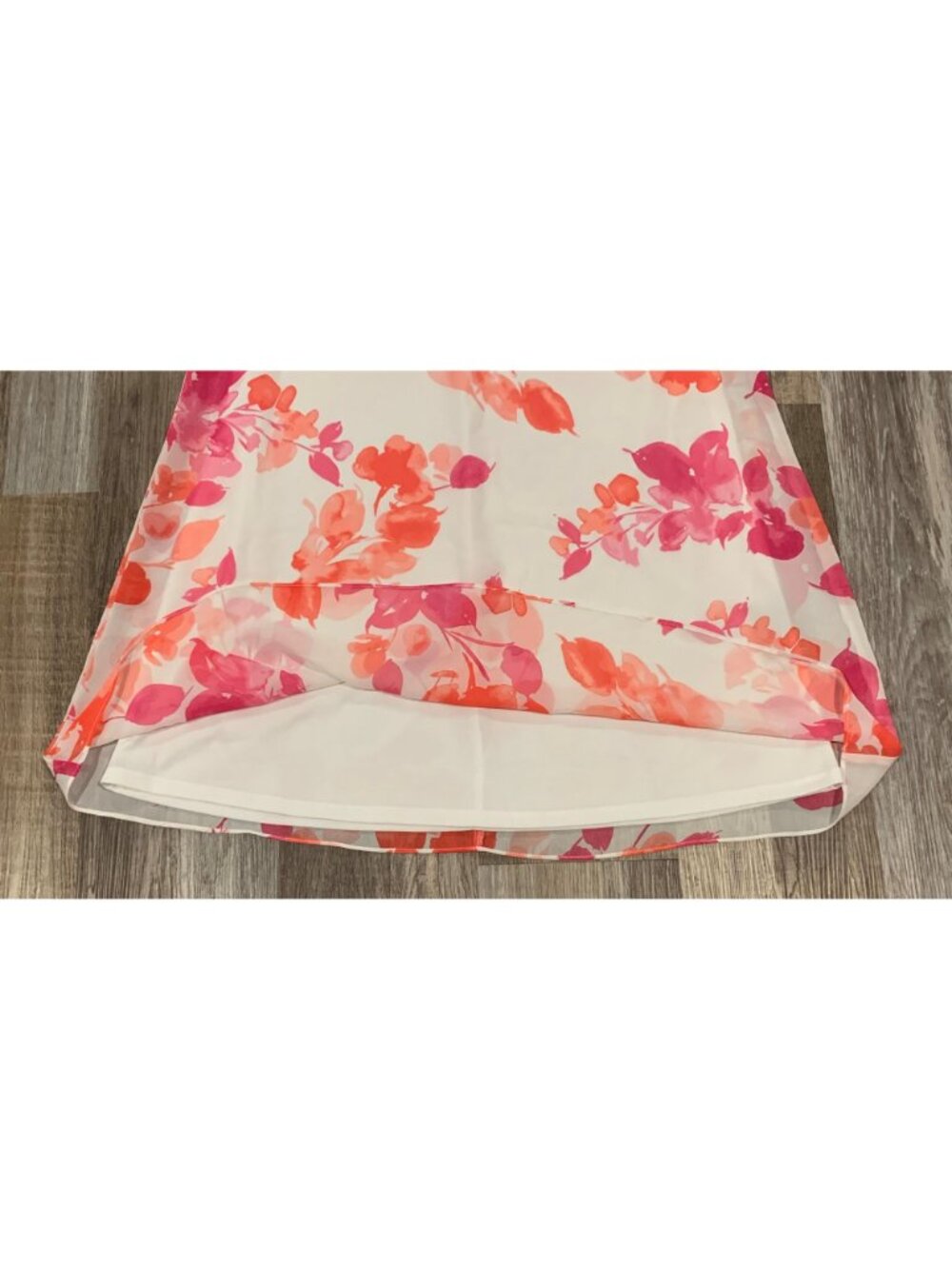 JH Jessica Howard Sleeveless Shift Dress Sz 14 Floral Lined Keyhole Pink Orange - Picture 7 of 16
